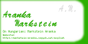 aranka markstein business card